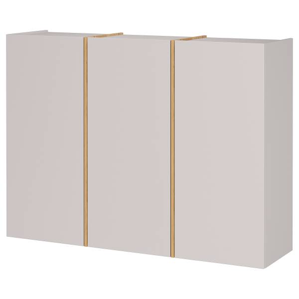 Halmeubelset Libbiano Plus 2-dlg. hoekig kasjmierkleurig/Navarra eikenhouten look - Diepte: 38 cm