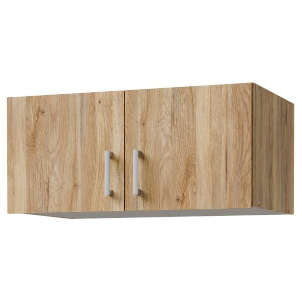 Opzetkast Loron Mauvella eikenhouten look - Breedte: 89 cm