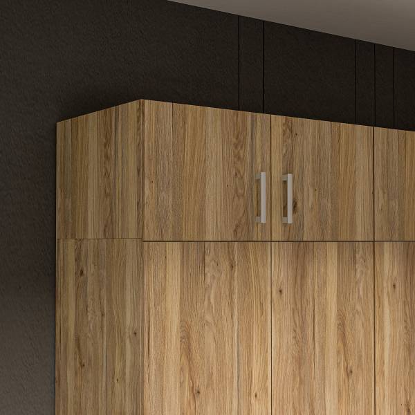 Opzetkast Loron Mauvella eikenhouten look - Breedte: 89 cm