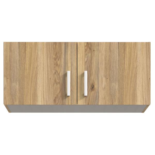Opzetkast Loron Mauvella eikenhouten look - Breedte: 89 cm
