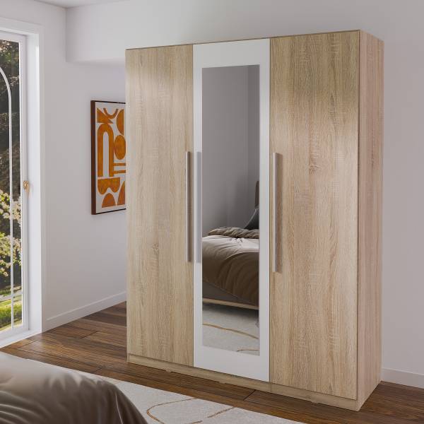 Armoire à portes battantes Heideck Imitation chêne de Sonoma