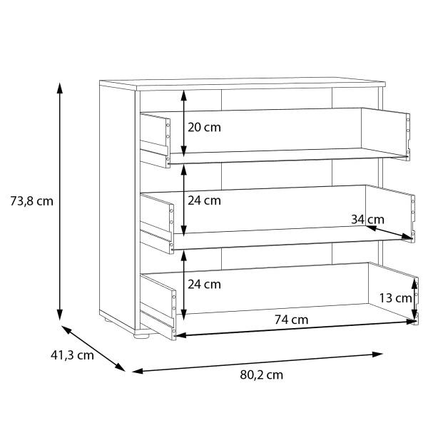 Kommode Cherby Kaschmir