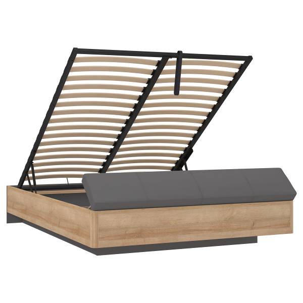 Lit futon Techal Imitation chêne Riviera / Gris