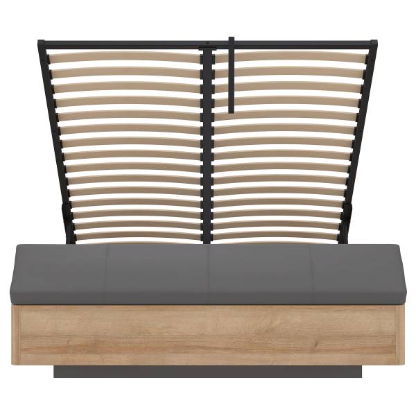 Lit futon Techal Imitation chêne Riviera / Gris