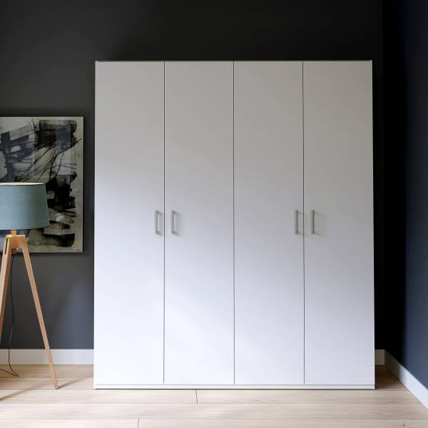 Drehtürenschrank Loron Weiß - Breite: 178 cm