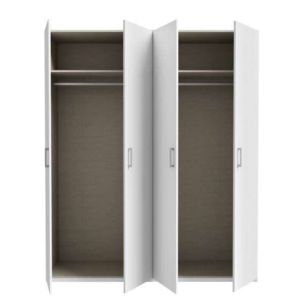 Drehtürenschrank Loron Weiß - Breite: 178 cm