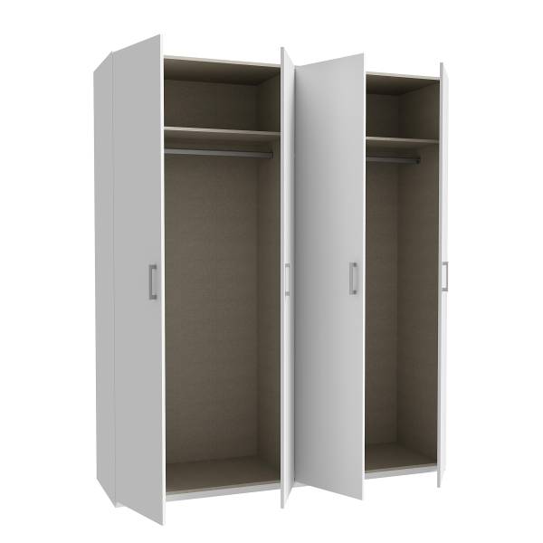 Drehtürenschrank Loron Weiß - Breite: 178 cm