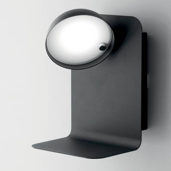 Wandleuchte Boing Aluminium - 1-flammig - Schwarz