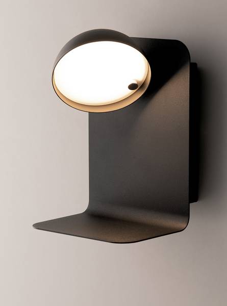 Wandleuchte Boing Aluminium - 1-flammig - Schwarz