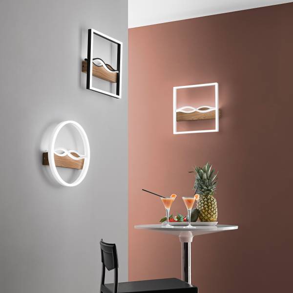LED-Wandleuchte Hawaii Aluminium - 1-flammig - Weiß