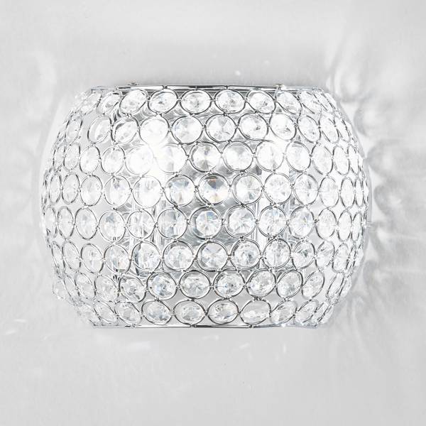 Wandleuchte Planet Kristallglas / Aluminium - 2-flammig