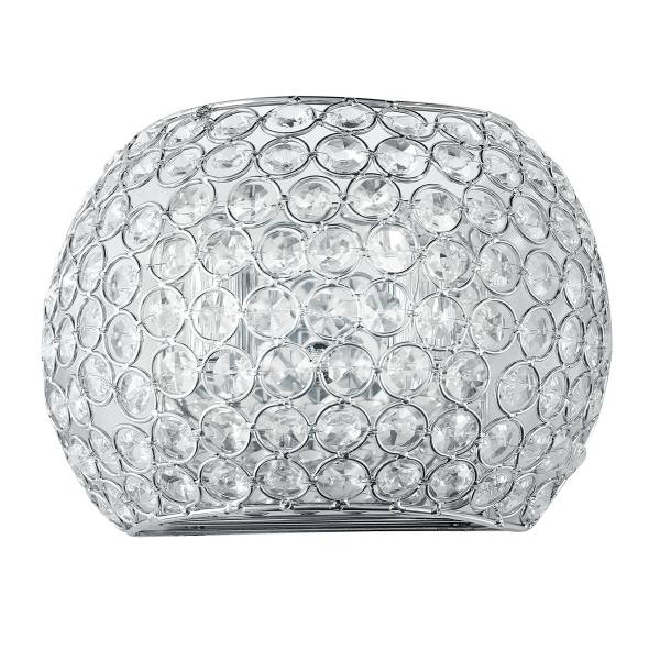Wandleuchte Planet Kristallglas / Aluminium - 2-flammig
