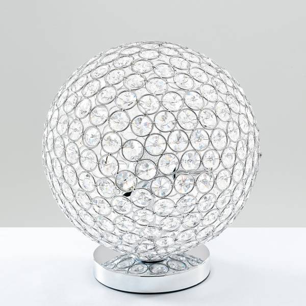 Tischleuchte Planet Kristallglas / Aluminium - 3-flammig