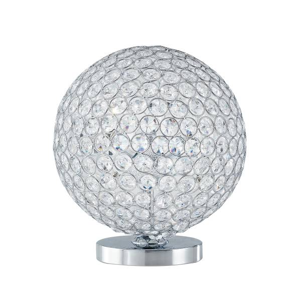 Tischleuchte Planet Kristallglas / Aluminium - 3-flammig