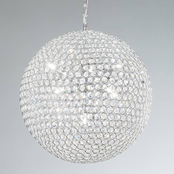 Pendelleuchte Planet Typ B Kristallglas / Aluminium - 9-flammig