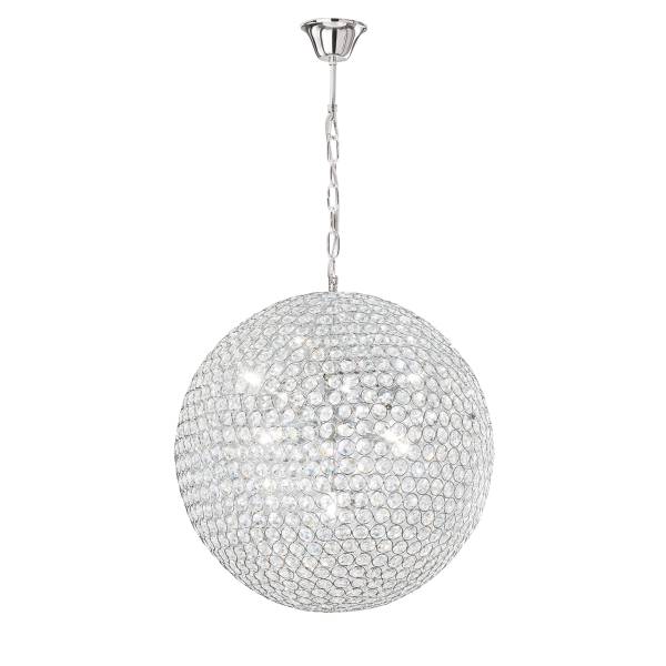 Pendelleuchte Planet Typ B Kristallglas / Aluminium - 9-flammig