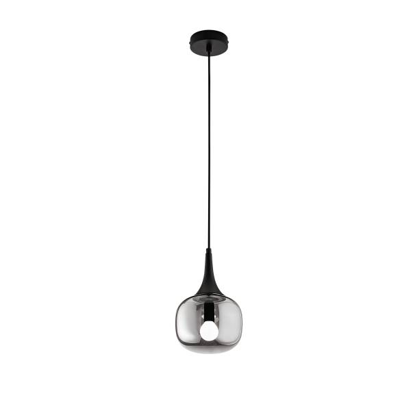 Pendelleuchte Jaipur Typ B Rauchglas / Aluminium - 1-flammig