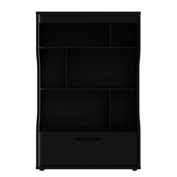 Scaffale Mazau - alto 135 cm Illuminazione inclusa - Nero