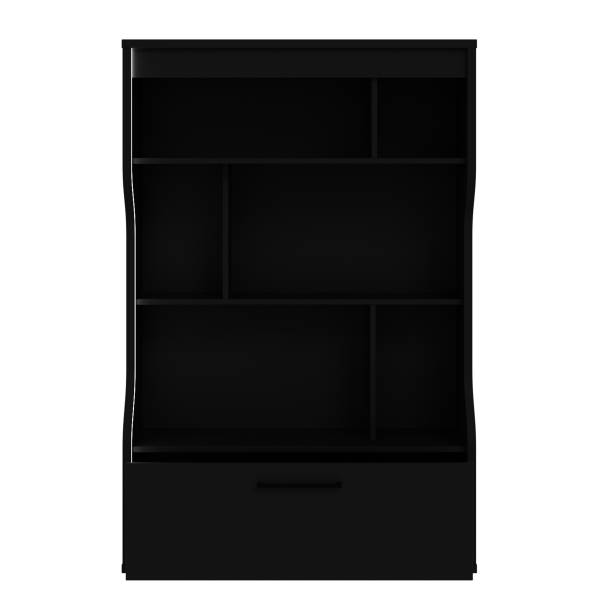 Scaffale Mazau - alto 135 cm Illuminazione inclusa - Nero