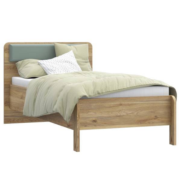 Letto singolo Zarmi Salvia / Effetto rovere