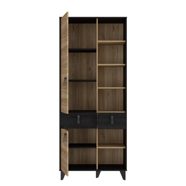 Regal Rimak Eiche Schwarz Dekor / Eiche Mauvella Dekor