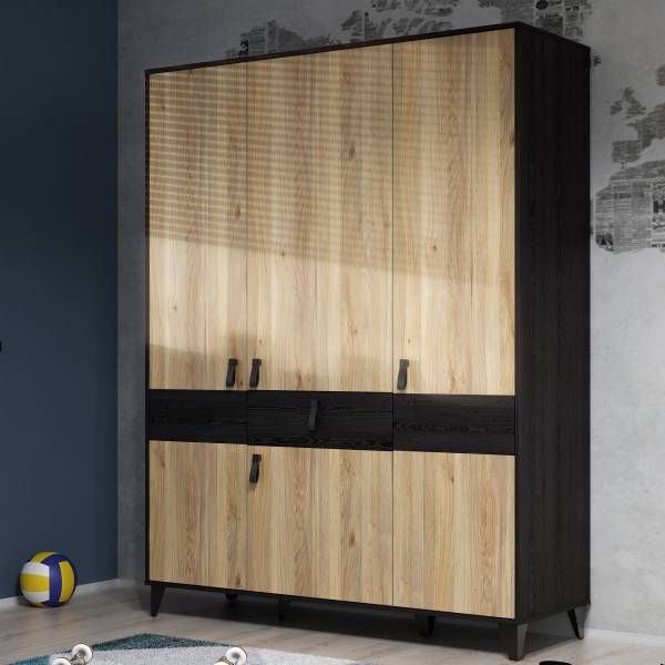 Armadio Rimak Effetto rovere nero / Effetto rovere