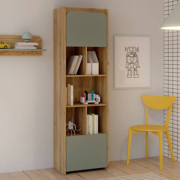 Scaffale Zarmi Salvia / Effetto rovere