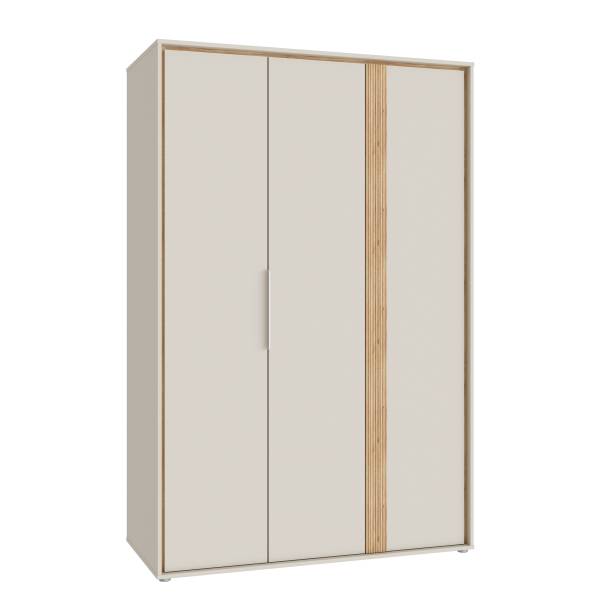 Kleiderschrank Bayin Kaschmir / Eiche Mauvella Dekor - Breite: 126 cm