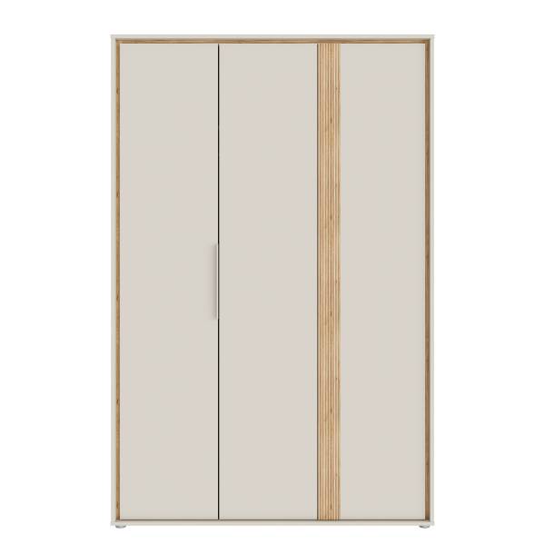 Kleiderschrank Bayin Kaschmir / Eiche Mauvella Dekor - Breite: 126 cm