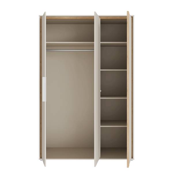 Kleiderschrank Bayin Kaschmir / Eiche Mauvella Dekor - Breite: 126 cm