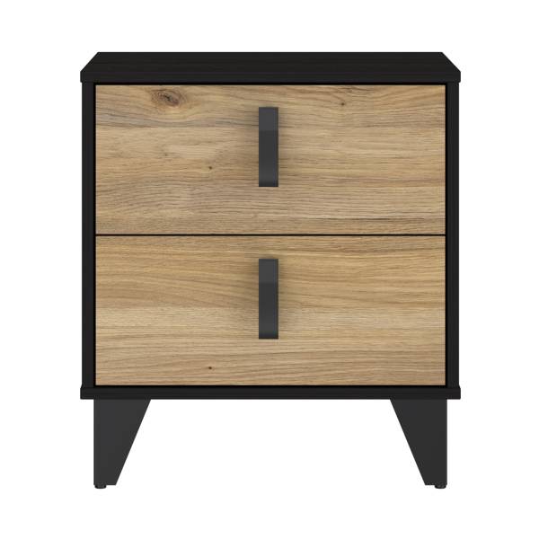 Comodino Rimak Effetto rovere nero / Effetto rovere