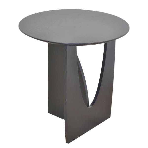 Furnierter Beistelltisch Rebrebti Eiche Schwarz