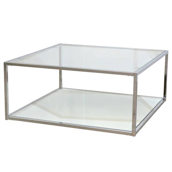 Tavolino da salotto Yekenchi Vetro / Metallo - Chrome