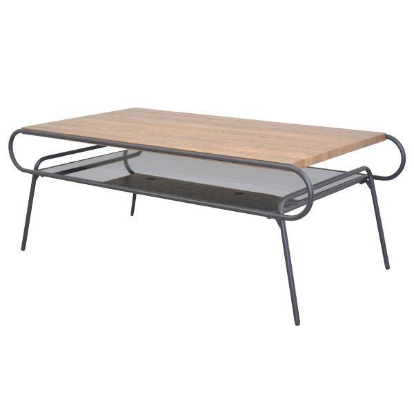 Salontafel Camafuma eikenhouten look/zwart