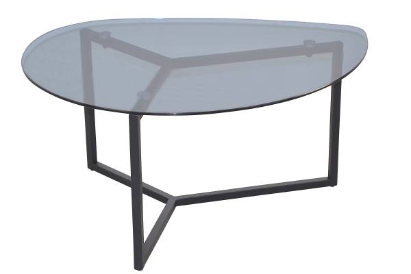 Set di 2 tavolini Bosilovo Vetro / Metallo - Nero