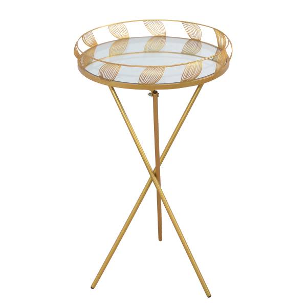 Beistelltisch Sambana Typ C Spiegelglas / Metall - Gold