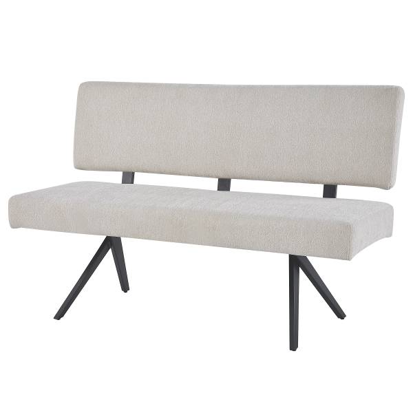 Gestoffeerd bankje Ritoge met rugleuning beige