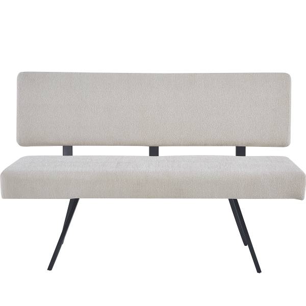 Gestoffeerd bankje Ritoge met rugleuning beige