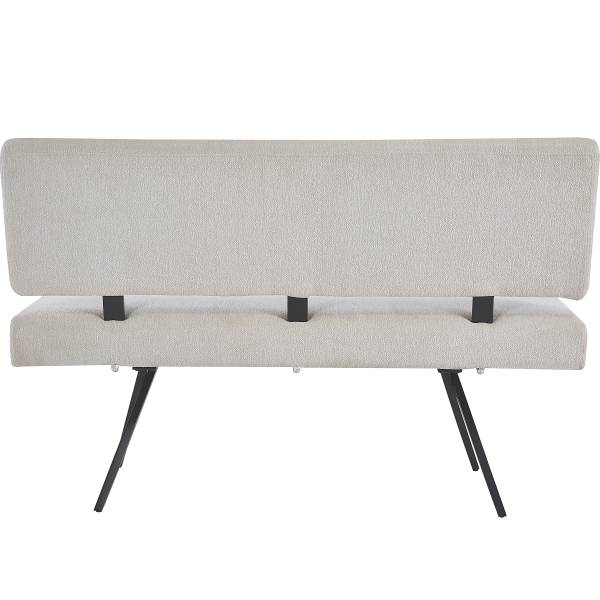 Gestoffeerd bankje Ritoge met rugleuning beige