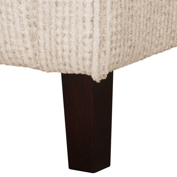 Ohrensessel COLMAR XL Strukturstoff Sidonia: Beige - Mit Hocker