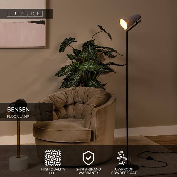 Stehleuchte Bensen Filz - Grau