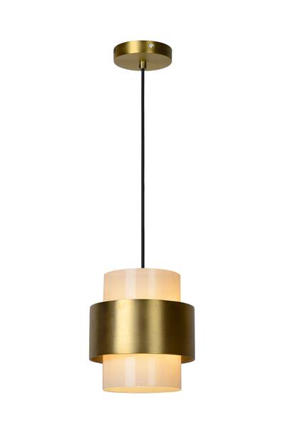 Pendelleuchte Firmin Opalglas - Gold - Durchmesser: 20 cm