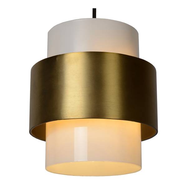 Pendelleuchte Firmin Opalglas - Gold - Durchmesser: 20 cm