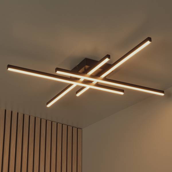 LED-plafondlamp Novak ijzer - zwart