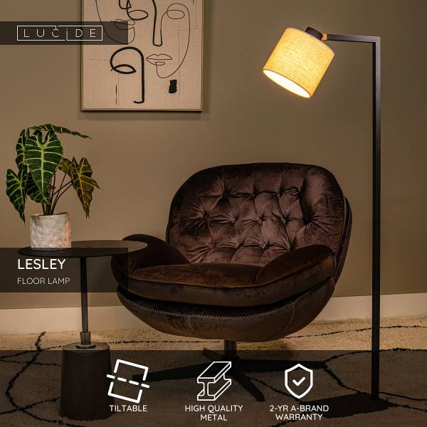 Stehleuchte Lesley Typ B Eisen - Schwarz