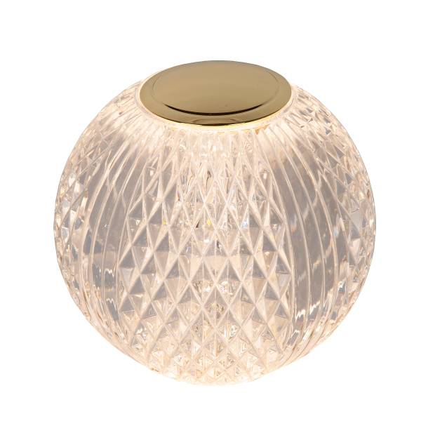 Akku-Tischleuchte Cintra Typ A Acrylglas - Transparent - Durchmesser: 9 cm