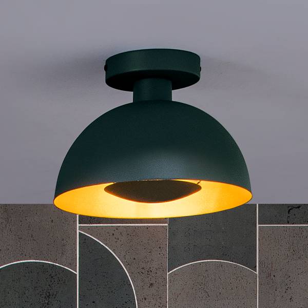 Deckenleuchte Siemon Stahl - Grün