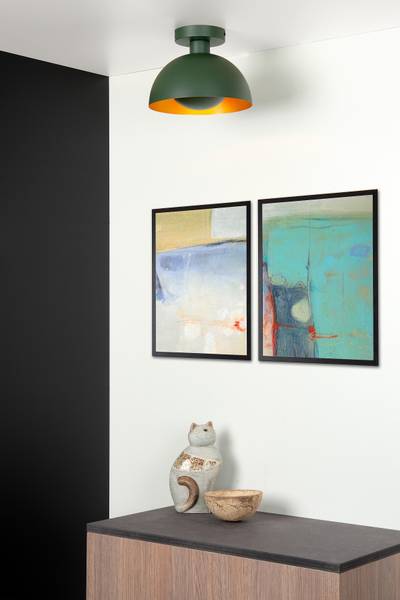 Deckenleuchte Siemon Stahl - Grün