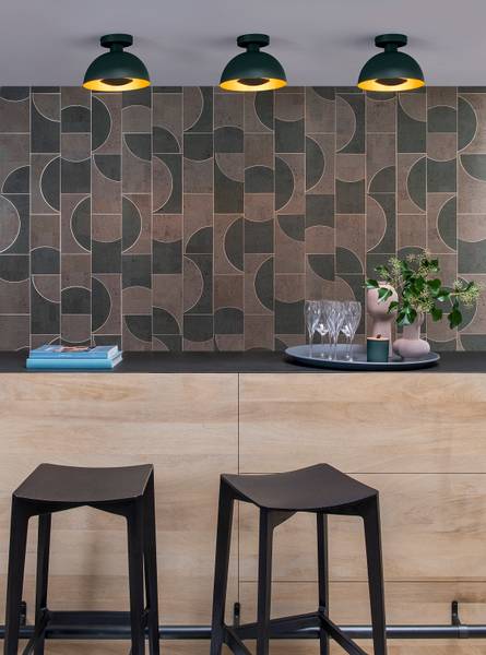 Deckenleuchte Siemon Stahl - Grün