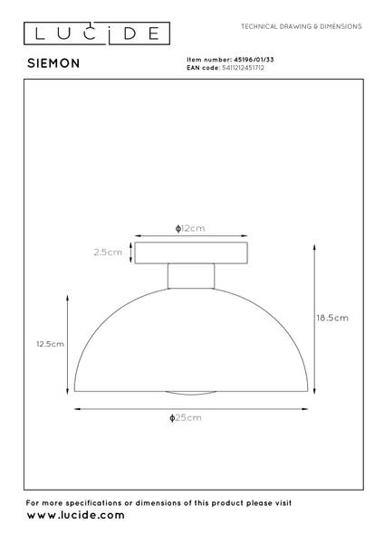 Deckenleuchte Siemon Stahl - Grün
